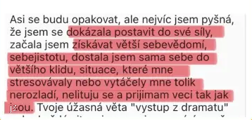 Reference - Dokázala jsem se postavit do své síly